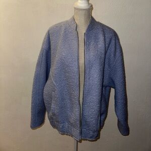 Zara Pale Blue Bomber Jacket